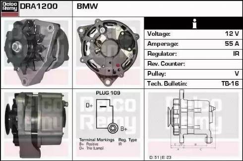 Remy DRA1200 - Alternator autospares.lv