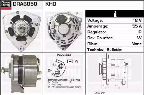 Remy DRA8050 - Alternator autospares.lv