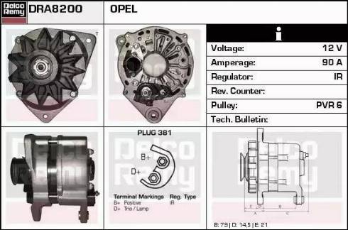 Remy DRA8200 - Alternator autospares.lv