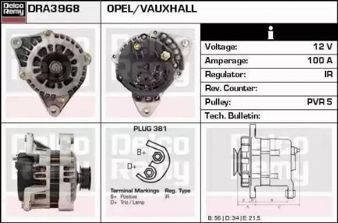 Remy DRA3968 - Alternator autospares.lv