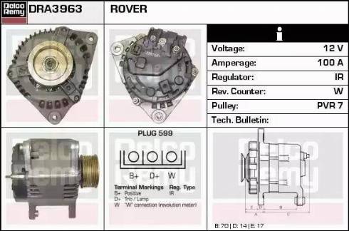 Remy DRA3963 - Alternator autospares.lv