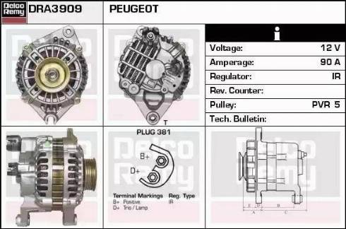 Remy DRA3909 - Alternator autospares.lv