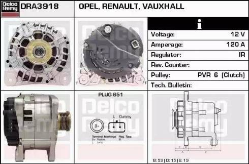 Remy DRA3918 - Alternator autospares.lv