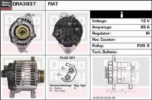 Remy DRA3937 - Alternator autospares.lv
