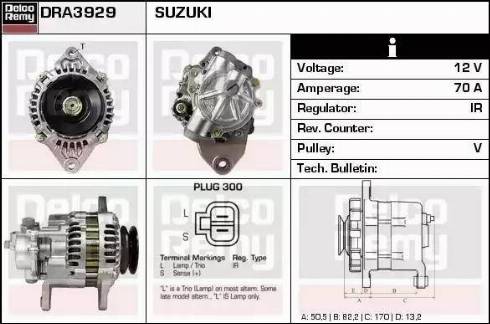 Remy DRA3929 - Alternator autospares.lv