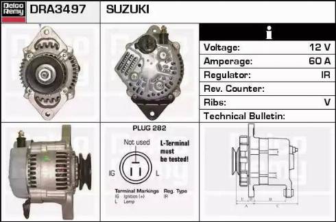 Remy DRA3497 - Alternator autospares.lv