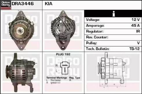 Remy DRA3446 - Alternator autospares.lv