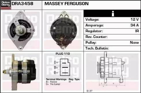 Remy DRA3458 - Alternator autospares.lv