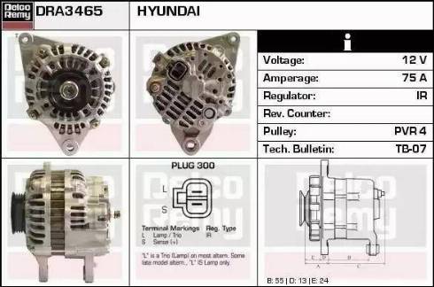 Remy DRA3465N - Alternator autospares.lv