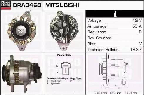 Remy DRA3468 - Alternator autospares.lv