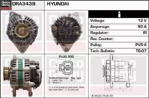 Remy DRA3439N - Alternator autospares.lv