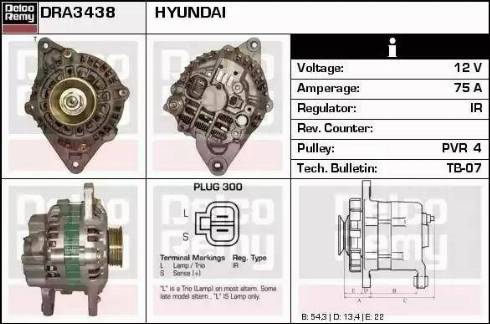 Remy DRA3438 - Alternator autospares.lv