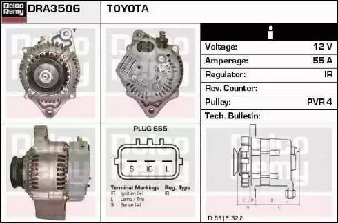 Remy DRA3506 - Alternator autospares.lv