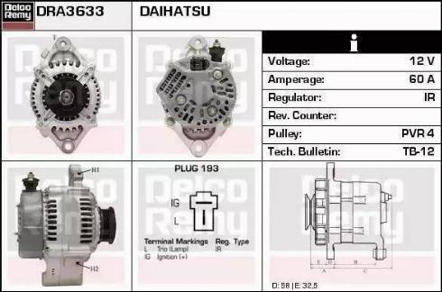 Remy DRA4311 - Alternator autospares.lv