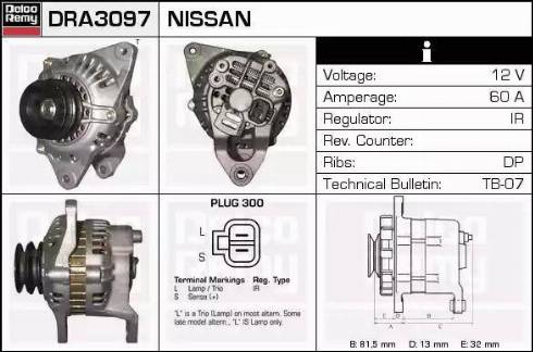 Remy DRA3097 - Alternator autospares.lv