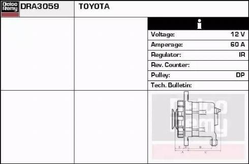 Remy DRA3059 - Alternator autospares.lv