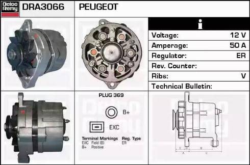 Remy DRA3066 - Alternator autospares.lv