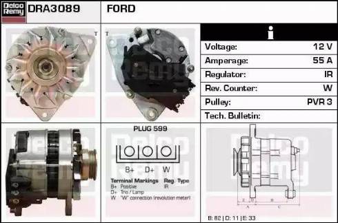 Remy DRA3089 - Alternator autospares.lv