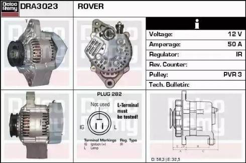 Remy DRA3023 - Alternator autospares.lv