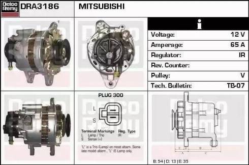 Remy DRA3186 - Alternator autospares.lv