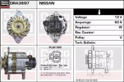 Remy DRA3897 - Alternator autospares.lv