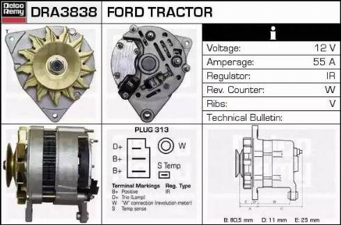 Remy DRA3838 - Alternator autospares.lv