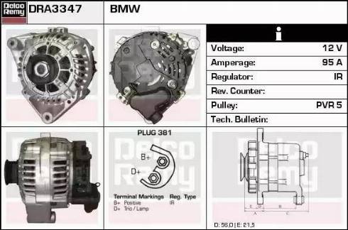 Remy DRA3347 - Alternator autospares.lv