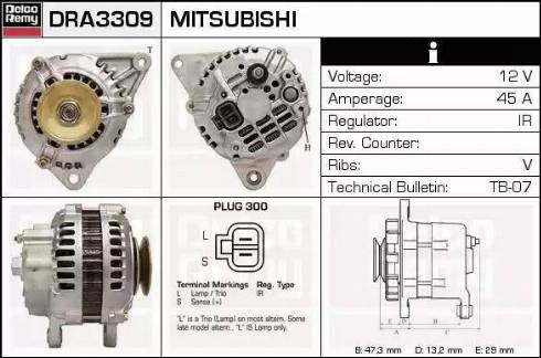 Remy DRA3309 - Alternator autospares.lv