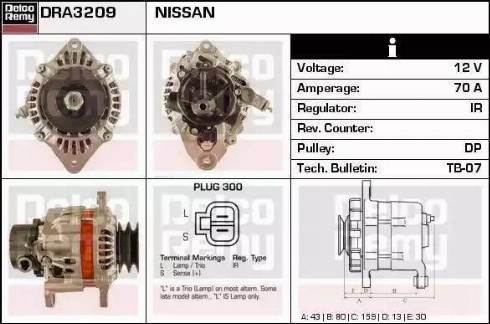 Remy DRA3209 - Alternator autospares.lv