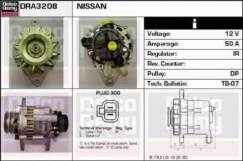 Remy DRA3208 - Alternator autospares.lv