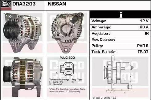 Remy DRA3203 - Alternator autospares.lv