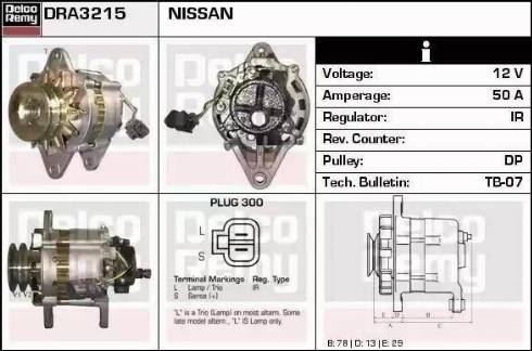 Remy DRA3215N - Alternator autospares.lv