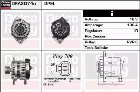 Remy DRA2074N - Alternator autospares.lv