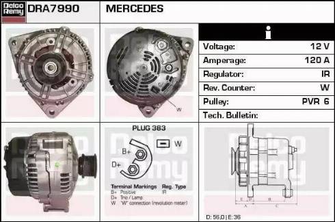 Remy DRA7990 - Alternator autospares.lv