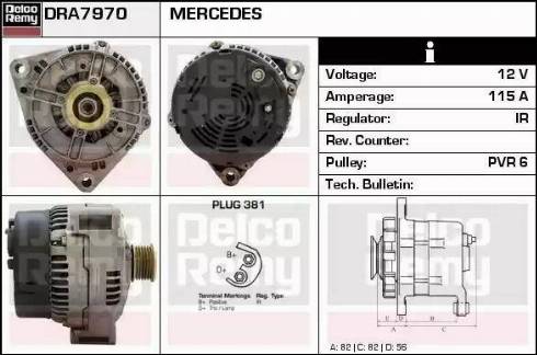 Remy DRA7970 - Alternator autospares.lv