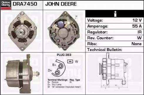 Remy DRA7450 - Alternator autospares.lv