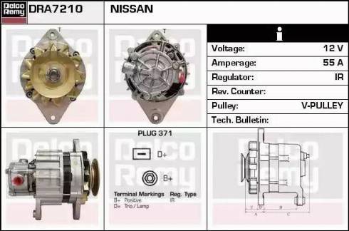 Remy DRA7210 - Alternator autospares.lv