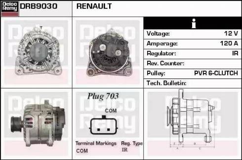 Remy DRB9030 - Alternator autospares.lv