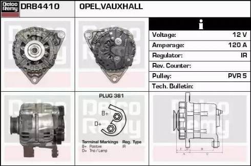 Remy DRB4410 - Alternator autospares.lv