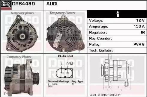 Remy DRB4480 - Alternator autospares.lv