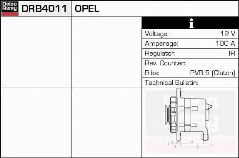 Remy DRB4011 - Alternator autospares.lv