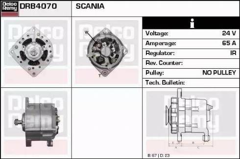 Remy DRB4070 - Alternator autospares.lv