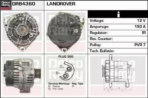 Remy DRB4360 - Alternator autospares.lv