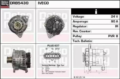 Remy DRB5430 - Alternator autospares.lv