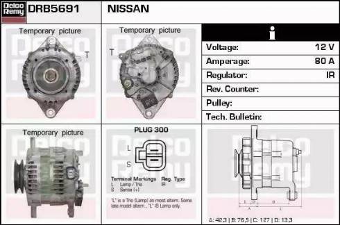 Remy DRB5691 - Alternator autospares.lv