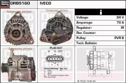 Remy DRB5160 - Alternator autospares.lv