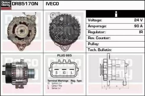 Remy DRB5170N - Alternator autospares.lv