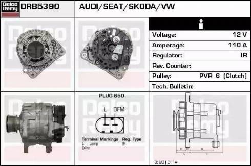 Remy DRB5390 - Alternator autospares.lv