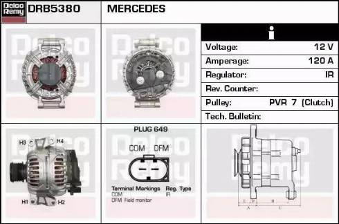 Remy DRB5380 - Alternator autospares.lv