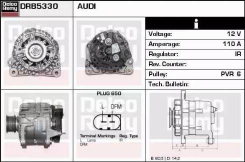 Remy DRB5330 - Alternator autospares.lv